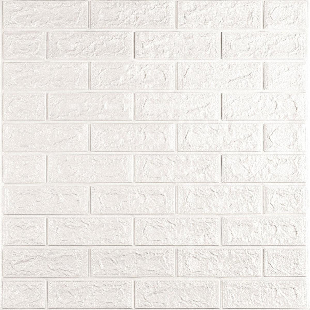 3D панель самоклеющаяся кирпич 700х770х5мм Белый Матовый (001-5M) SW-00000587 Киев - изображение 1