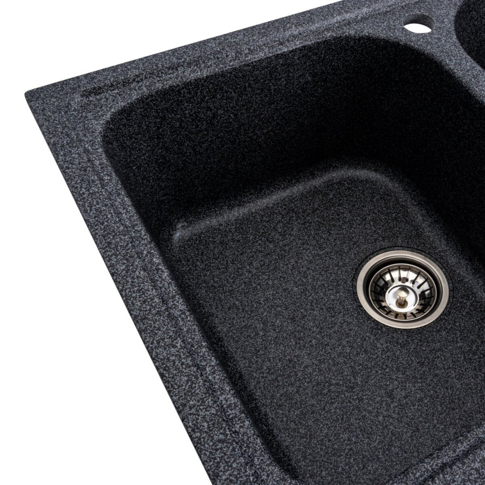 Гранітна мийка для кухні Platinum 7950 Equatoria матовий Графіт Коломия - фото 4