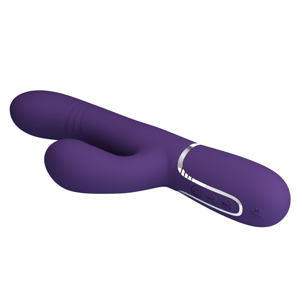 Вибромассажер с поступательным движением серии Pretty Love - Mariana Twinkled Dark Purple 7 vibration Sex Aura Киев - изображение 7