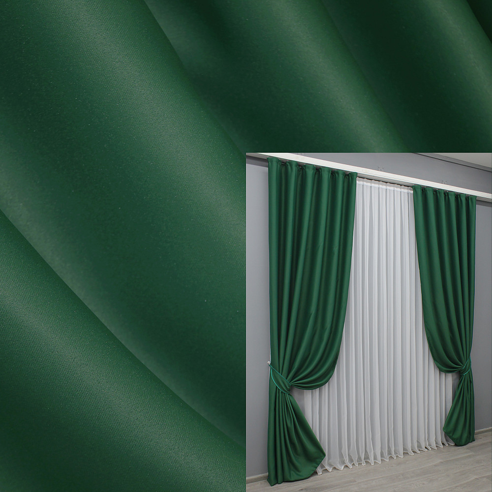 Комплект готових штор VR-Textil Bagema Rvs № 1475ш Зелений 240х270 см 2 шт (39-0052) Київ - фото 1