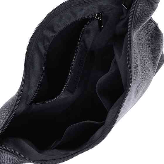 Жіноча сумка на плече з натуральної шкіри флотар Чорна (SHVIGEL) Київ