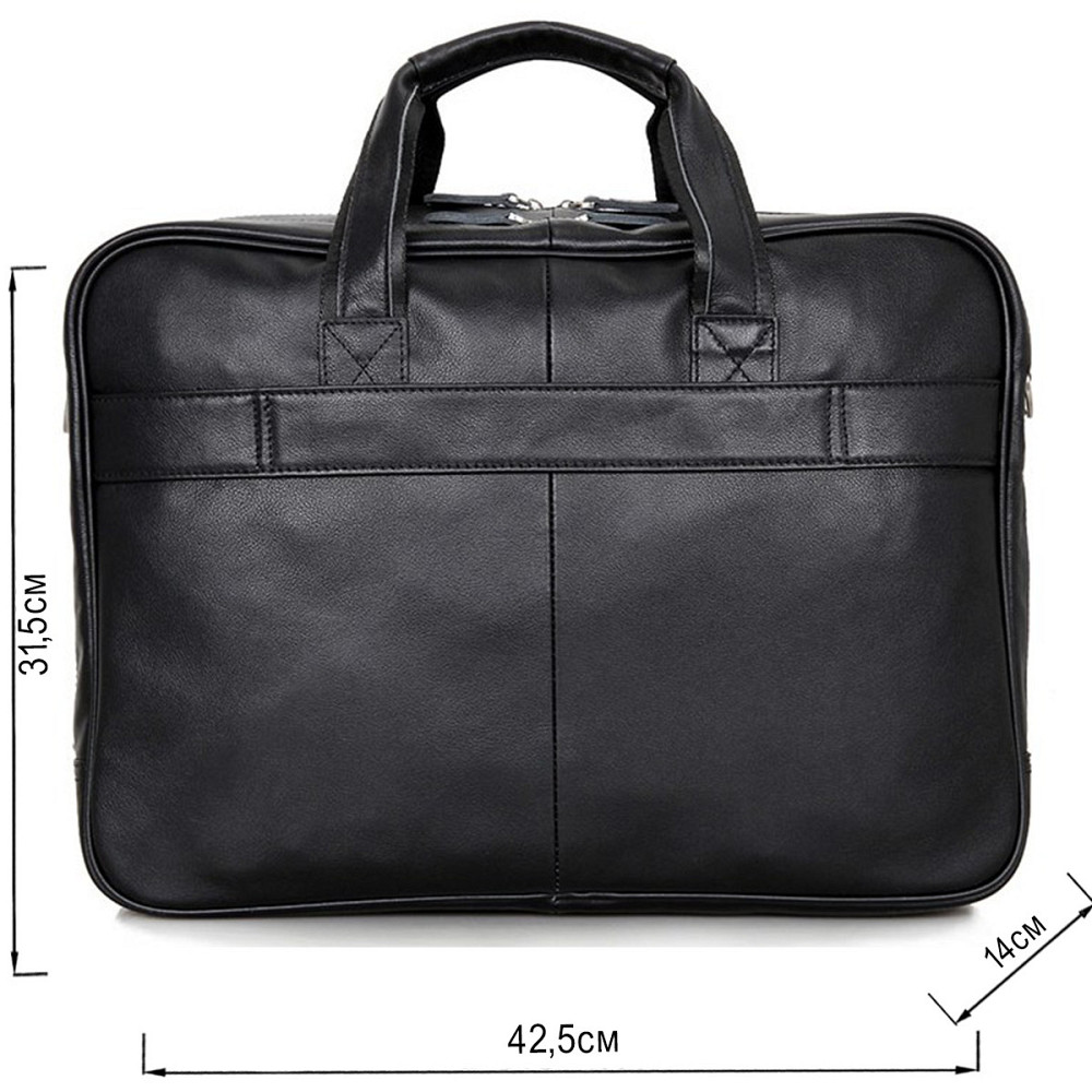 Сумка мужская Vintage 14398 для ноутбука 17 дюймов Черная Киев - изображение 3