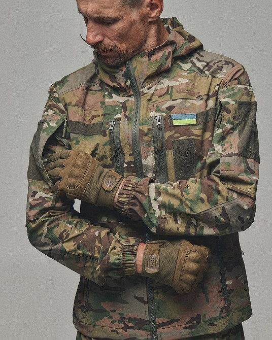 Армейская мужская демисезонная форма мультикам, водонепроницаемый тактический усиленный костюм мультикам Львов - изображение 3