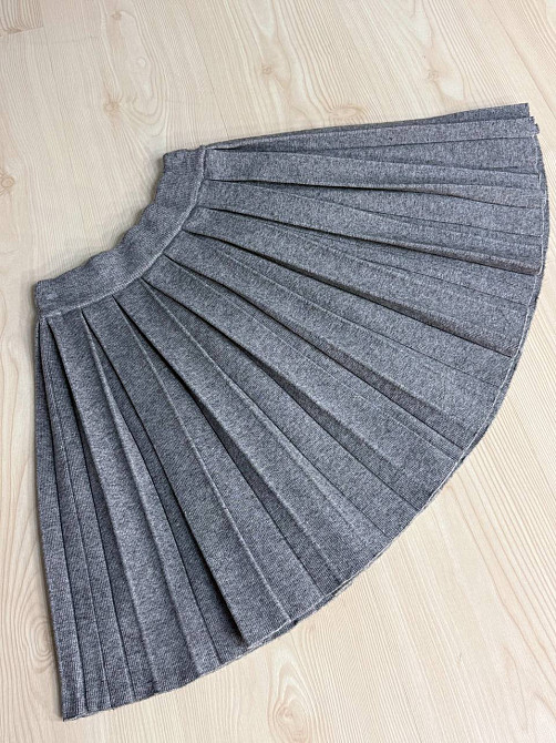 Спідниця жіноча A-N 9956 в’язана тепла у складку на резинці, сірий, one size Київ - фото 18