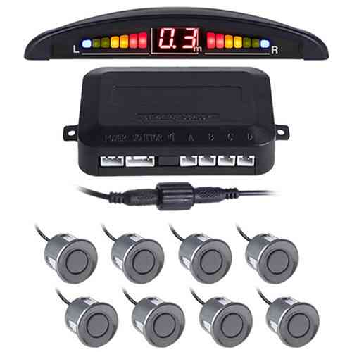 Паркувальний радар Pulso LP-10180 з 8 датчиками, LED індикатор, D=22мм, сірий, з конектором Харків