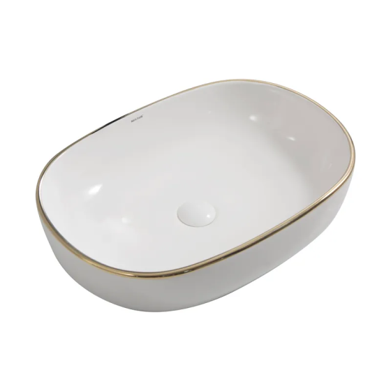 Раковина накладна Mixxus Premium ELLIPSE-0105 EDGE GOLD 600х400х150mm   ( MP6564 ) 31442 Харків