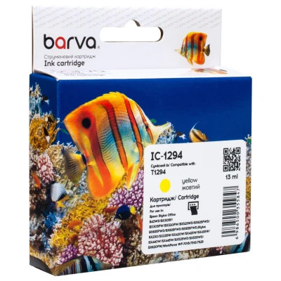 Картридж Barva Epson T1294 (C13T12944011/C13T12944012) 630ст, yellow (IC-1294) Винница - изображение 1