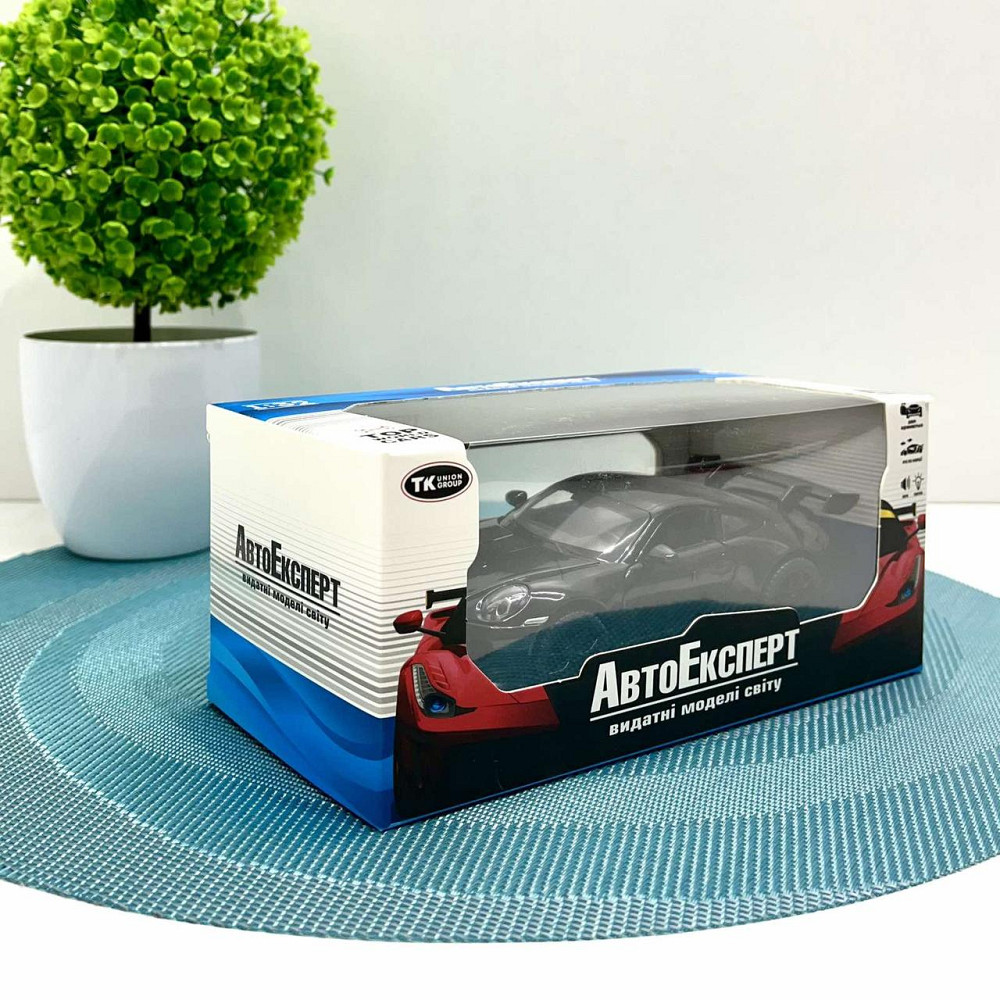 Машинка металева АвтоЕксперт Porsche 911 1:32 світло/звук 15см Чорна (14772) Чернігів - фото 2