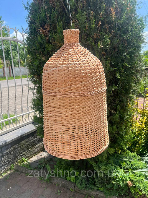 Плетена люстра з лози Київ - фото 5