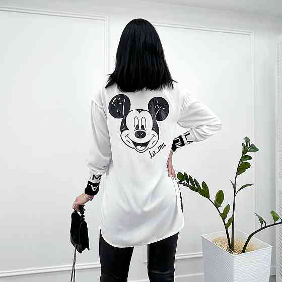 Удлиненная женская блузка 