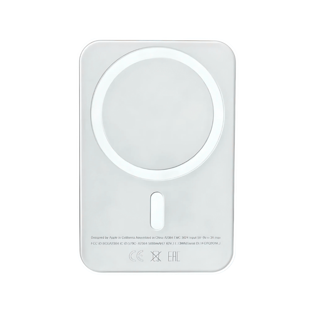 Павербанк с беспроводной магнитной зарядкой 5000мАч, Powerbank  беспроводной для iPhone MagSafe White Каменец-Подольский - изображение 1