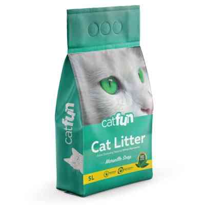 Наповнювач для туалету Catfun бентонітовий з ароматом марсельського мила 5 л (8683655071506) Вінниця