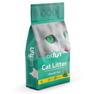 Наполнитель для туалета Catfun бентонитовый с ароматом марсельского мыла 5 л (8683655071506) Винница - изображение 1