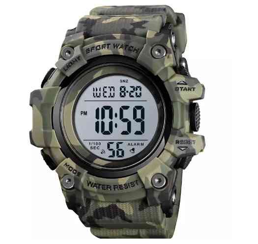 Часы мужские спортивные Skmei 1552 Зеленый камуфляж Винница