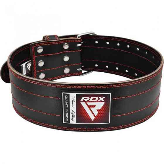 Пояс для важкої атлетики RDX Leather шкіряний спортивний для пауерліфтингу та фітнесу розмір L Київ