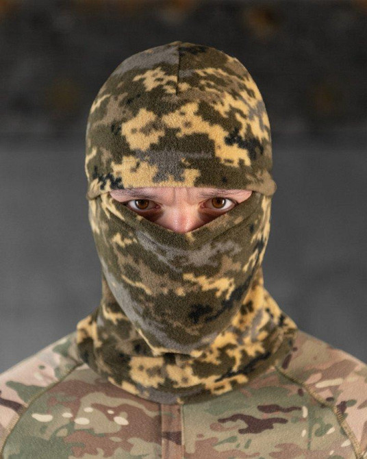 Балаклава флисовая пиксель зимняя теплая качественная 100% Одесса - изображение 1