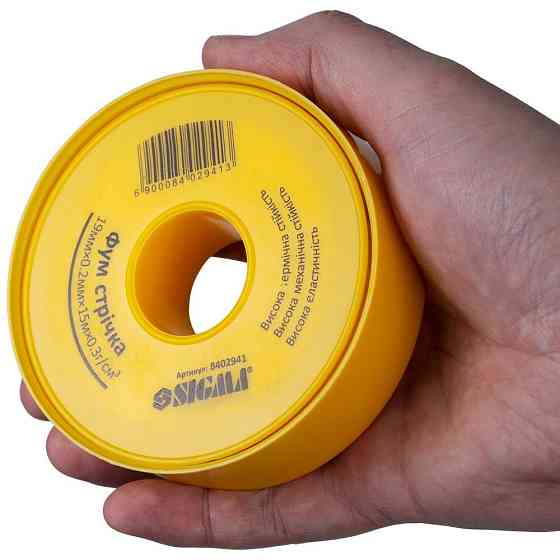 Фторопластовая (ФУМ) лента 0.2мм×19мм×15м SIGMA (8402941) Ровно