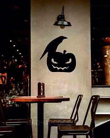 Декоративне настінне Панно «Хеллоуїн — гарбуз», Декор на стіну 50*50 см Київ