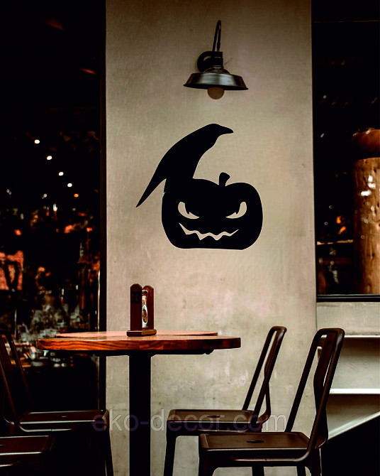 Декоративне настінне Панно «Хеллоуїн — гарбуз», Декор на стіну 50*50 см Київ - фото 5