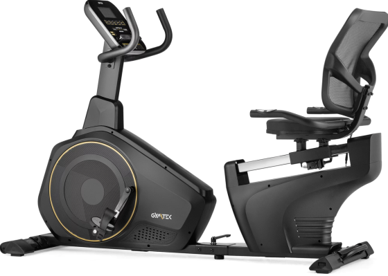 Горизонтальний велотренажер Gymtek XBR6000 електромагнітний золотистий Київ