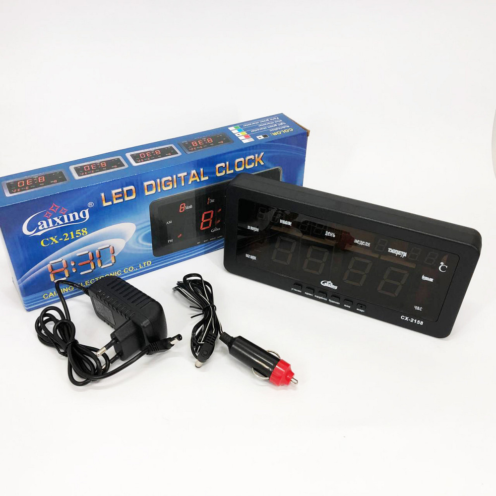 Электронные часы VST Caixing CX-2158, Умные настольные часы светодиодные настольные хорошие QG-75 Львов - изображение 9