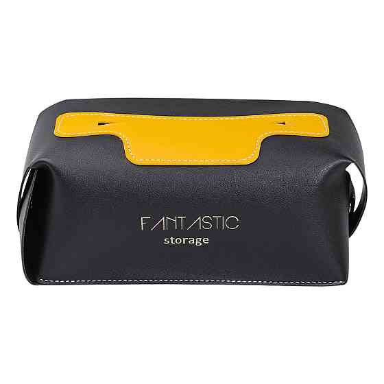 Yiwu Салфетниця з еко шкіри в машину 21х12х8 см контейнер для серветок Чорний HP-3-210B Коломия