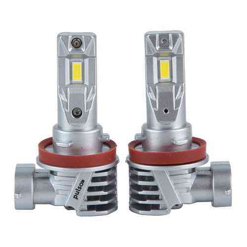 Світлодіодні лампи PULSO M6 для авто H8/H9/H11/H16, LED-чіпи 7535, 9-18В, 2x28Вт, 6000 Лм, 6500К Харків