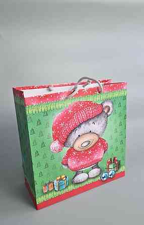 Пакеты бумажные подарочные , новогодние Квадрат 23*24*10 - 38 (12 шт) Харьков