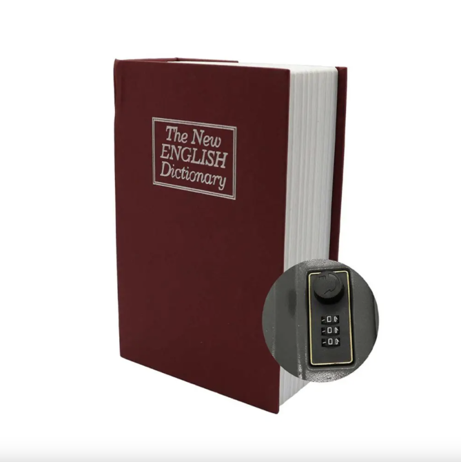 Книга сейф словник із кодовим замком червона 18 см Вінниця - фото 1