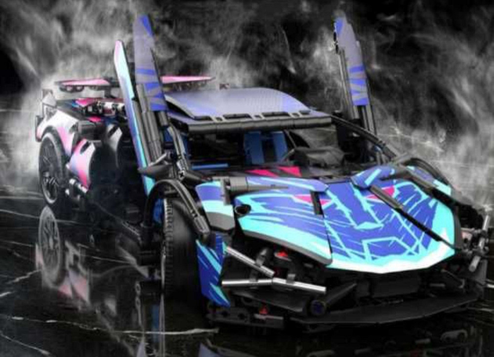 Конструктор спортивна машинка Lamborghini Cyberpunk, 1314 деталей, Маштабо 1:14 Ламба кіберпанк Київ - фото 9