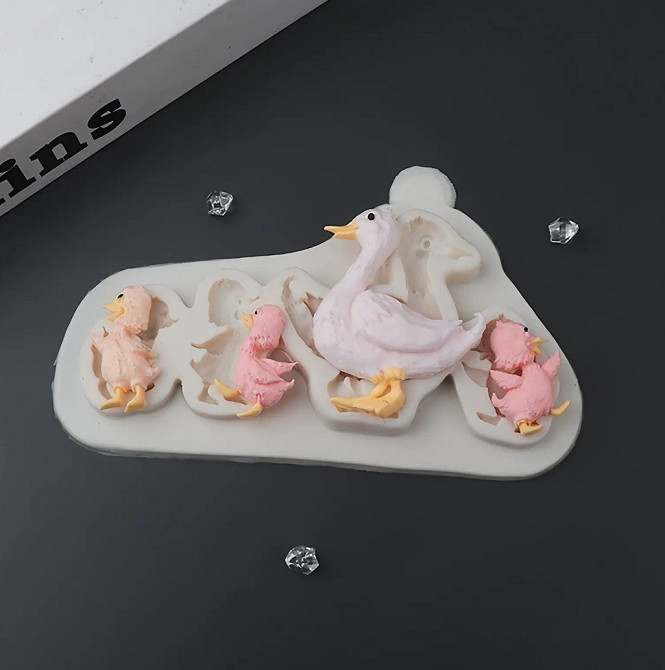 Молд силиконовый Утята 99 на 161 мм серый Киев - изображение 4