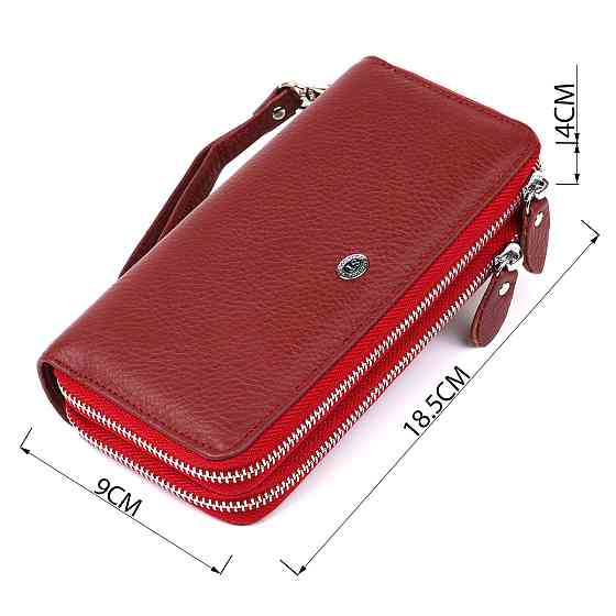 Багатофункціональний гаманець-клатч для жінок Червоний (ST Leather) Київ