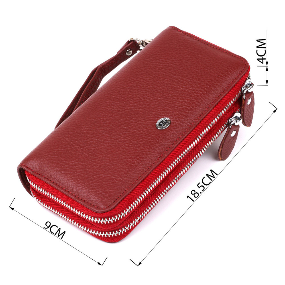 Багатофункціональний гаманець-клатч для жінок Червоний (ST Leather) Київ - фото 1