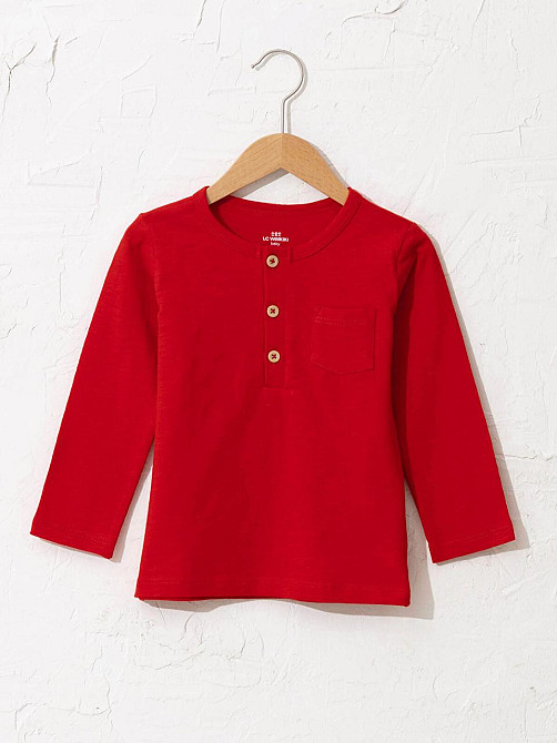 Дитяча Літня Кофта з Ґудзиками для Хлопчика LC Waikiki Червона 18-24 міс (86-92см) пакунок малюка Киев - изображение 1