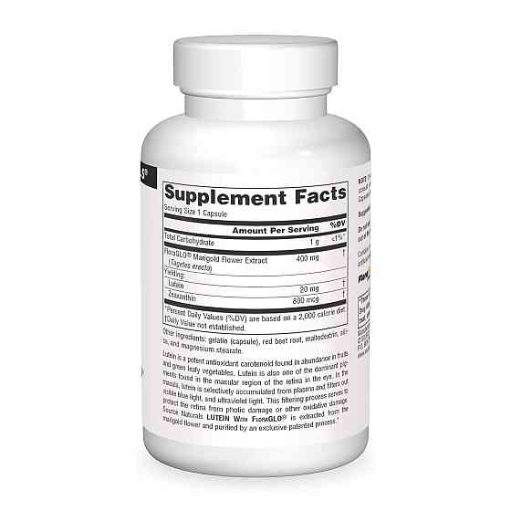 Лютеин Source Naturals Lutein 20 мг 60 капсул Луцк