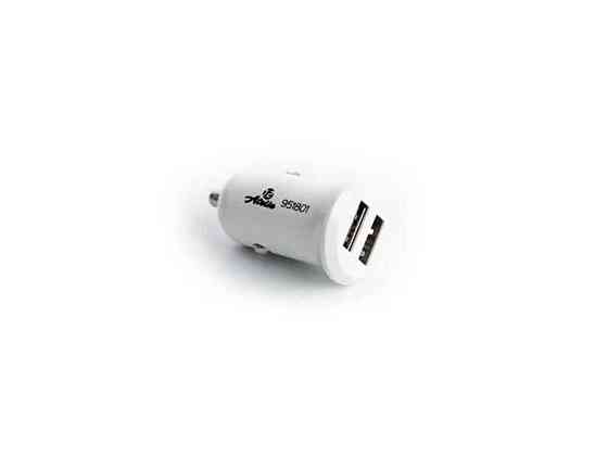 Зарядное устройство 12V Автомобильное КОМПАКТ 2 USB (24V - 5V 2,1A) белый ТМ 12 Atelie Киев