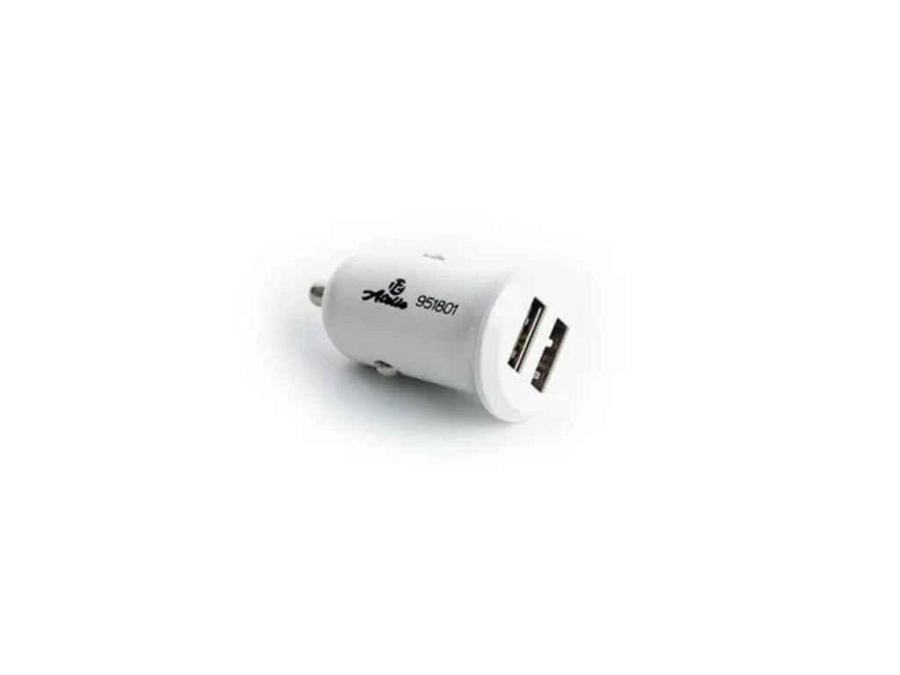 Зарядное устройство 12V Автомобильное КОМПАКТ 2 USB (24V - 5V 2,1A) белый ТМ 12 Atelie Киев - изображение 1