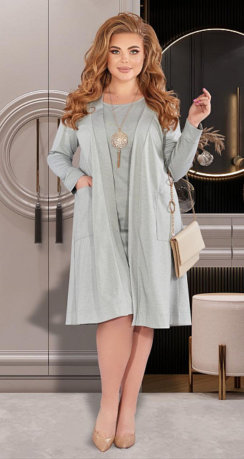 Стильний костюм із платтям великого розміру (56) Київ - фото 4