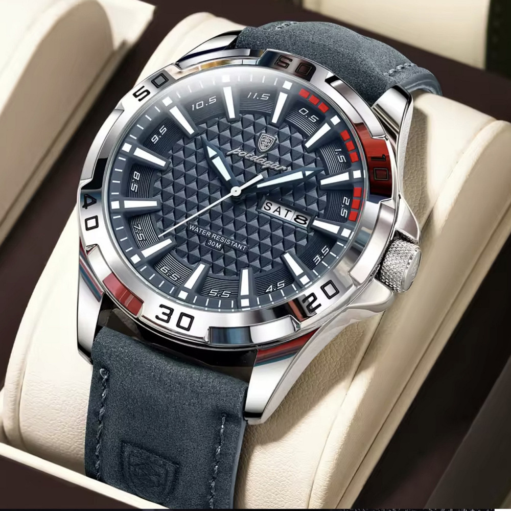 Часы мужские наручные кварцевые Poedagar Gambit Синий Киев - изображение 1