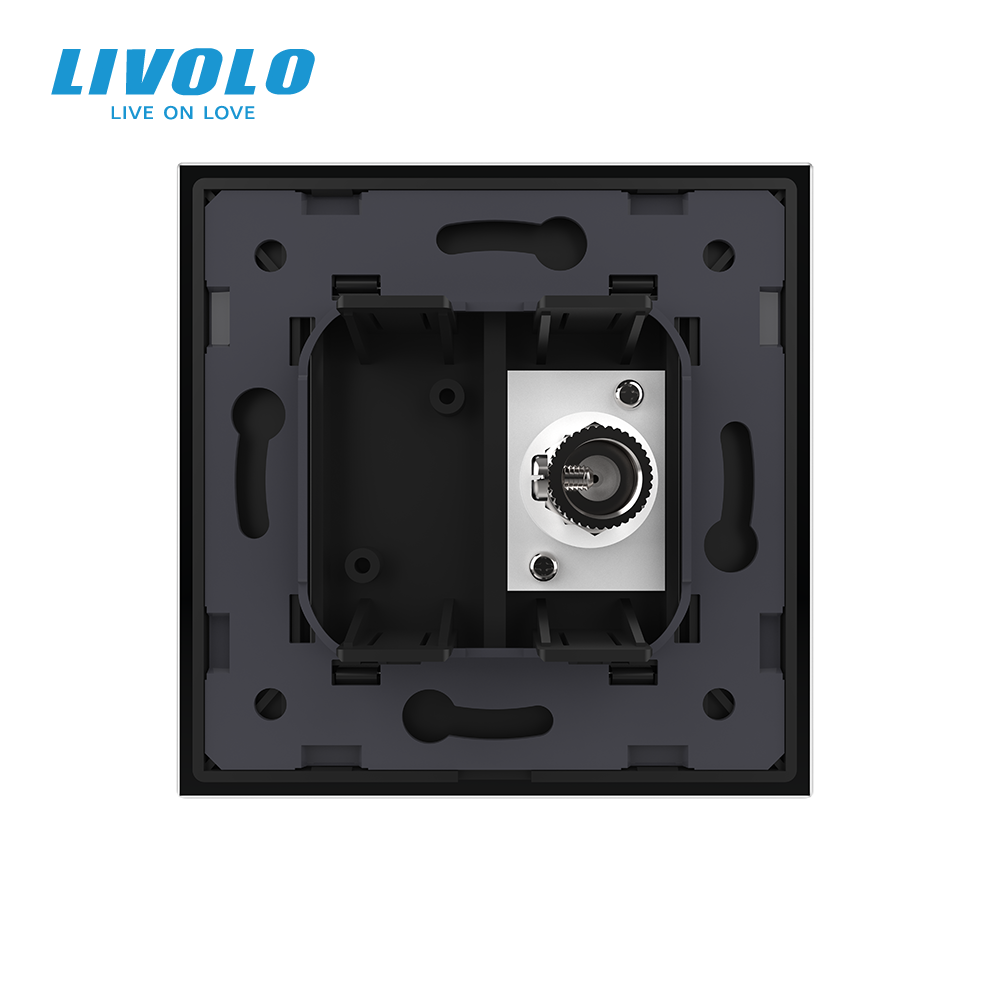 LIVOLO Розетка телевізійна LIVOLO чорна матова скло Коломия - фото 7