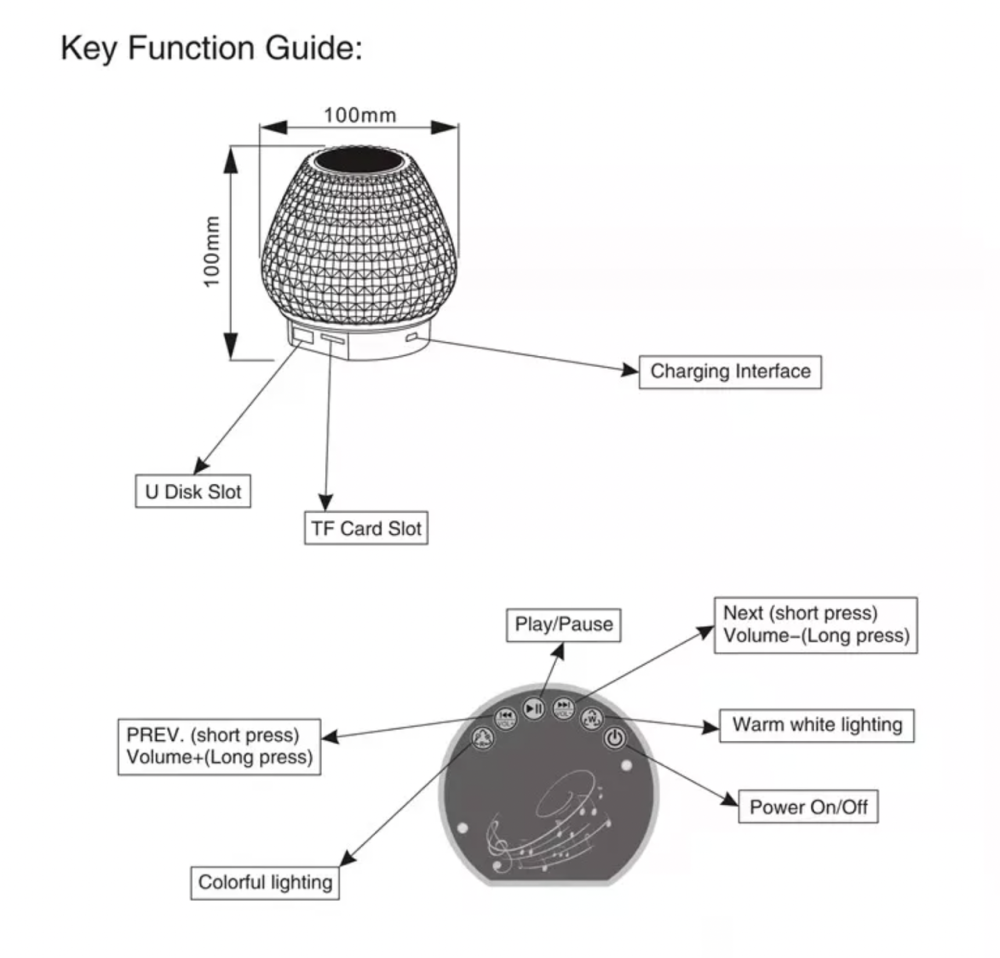 Светодиодный аккумуляторный светильник с Bluetooth колонкой Gibox G5S музыкальная лампа с USB зарядкой Каменец-Подольский - изображение 9