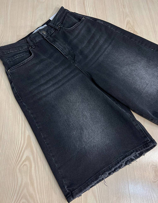 Шорти жіночі джинсові Zeo Basic 4869 бермуди великі розміри чорні, чорний, 40, 40, 78 см, 106 см Київ - фото 3