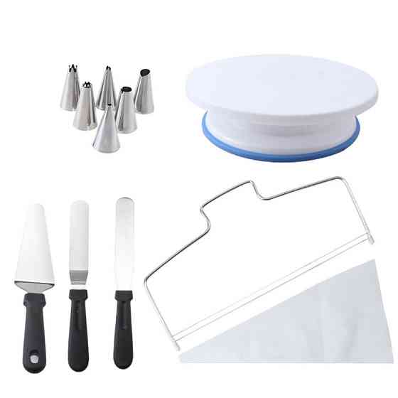 Набір для декору тортів і кексів 72 шт з підставкою Київ