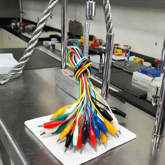 Зажими-крокодили ізоляційні 48 см, 10 шт для тестування Київ