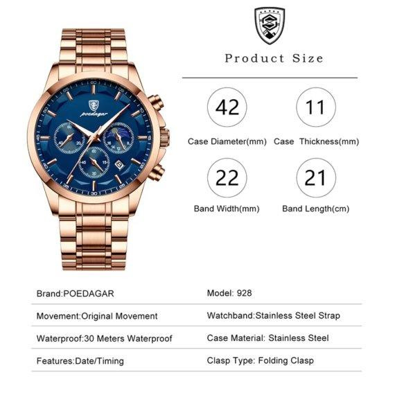 Мужские наручные часы Poedagar West RoseSteel Винница - изображение 8