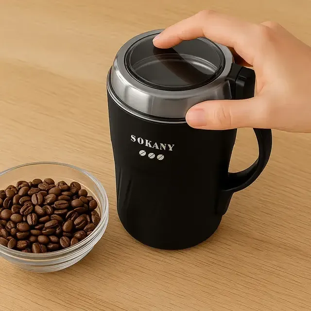 Кавомолка SK-04024 електрична, прозора кришка, 500 г, захист від перегріву, зручний для дому. Одеса - фото 1