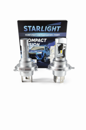 Комплект світлодіодних ламп StarLight Compact Vision H4/H19 P43t 6000K 12/24V (пасивне охолодження) Харків