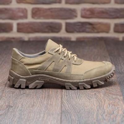 Кросівки тактичні з натуральної шкіри та кордури кольору кайот Харків