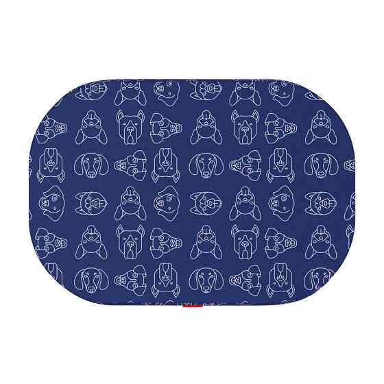 Лежанка для собак WAUDOG Relax, малюнок "Собаки", зі змінним чохлом, S, Ш 55 см, Дл 40см Вінниця