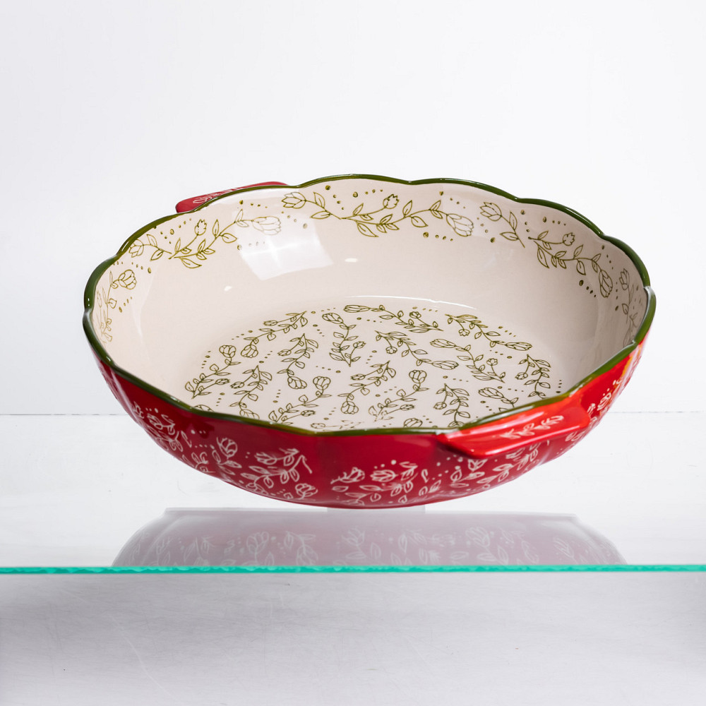 Кругла форма для запікання Vintage Ø30 см з ручками червона Київ - фото 3